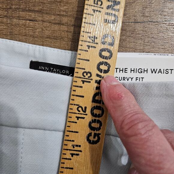 New Ann Taylor The High Waist Ankle Pastel Blue Pants Curvy Fit 12 Slim Leg - Picture 8 of 13